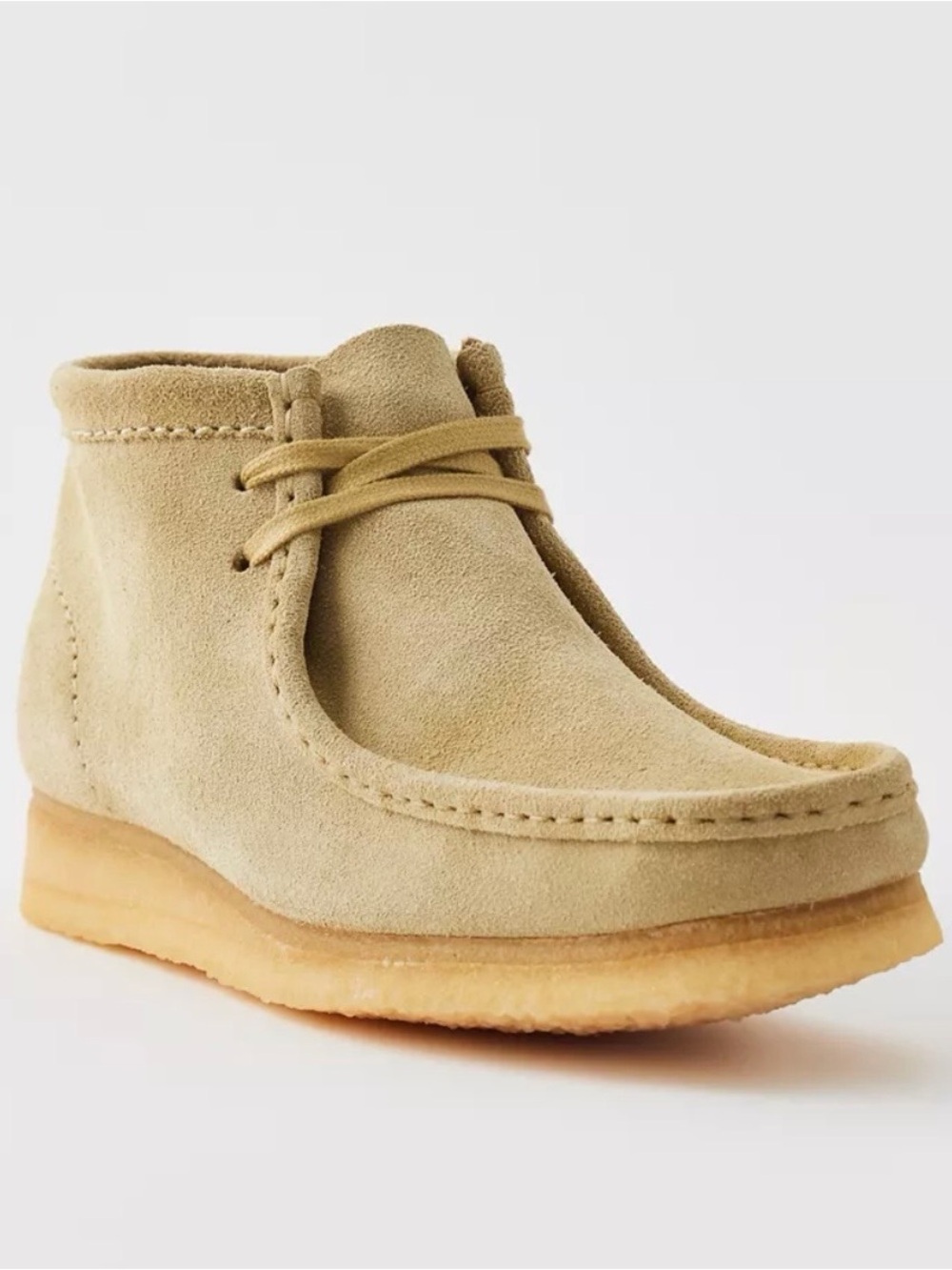 Clarks Women's Suede Ankle Boot in Light Beige Size 7.5